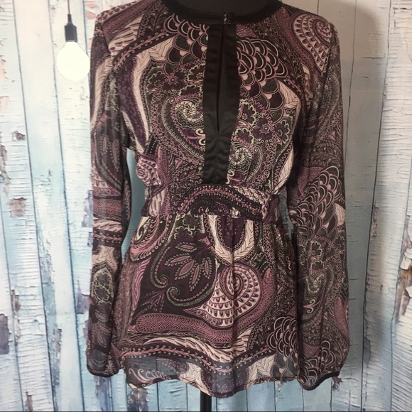 APT 9 Sheer Paisley Tunic. EUC. - Picture 4 of 5